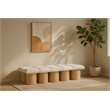 Meridian Furniture Pavilion Cream Boucle Fabric Bench
