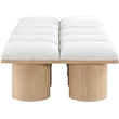 Meridian Furniture Pavilion Cream Boucle Fabric Bench