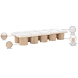 Meridian Furniture Pavilion Cream Boucle Fabric Bench