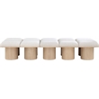 Meridian Furniture Pavilion Cream Boucle Fabric Bench