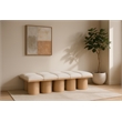 Meridian Furniture Pavilion Cream Boucle Fabric Bench