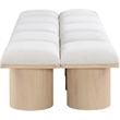 Meridian Furniture Pavilion Cream Boucle Fabric Bench