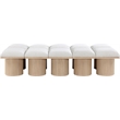 Meridian Furniture Pavilion Cream Boucle Fabric Bench