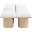 Meridian Furniture Pavilion Cream Boucle Fabric Bench