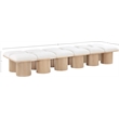 Meridian Furniture Pavilion Cream Boucle Fabric Bench