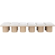 Meridian Furniture Pavilion Cream Boucle Fabric Bench
