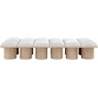 Meridian Furniture Pavilion Cream Boucle Fabric Bench