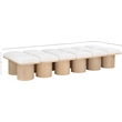 Meridian Furniture Pavilion Cream Boucle Fabric Bench
