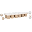 Meridian Furniture Pavilion Cream Boucle Fabric Bench