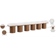 Meridian Furniture Pavilion Cream Boucle Fabric Bench