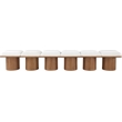 Meridian Furniture Pavilion Cream Boucle Fabric Bench