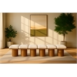 Meridian Furniture Pavilion Cream Boucle Fabric Bench