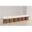 Meridian Furniture Pavilion Cream Boucle Fabric Bench