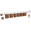 Meridian Furniture Pavilion Cream Boucle Fabric Bench