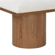 Meridian Furniture Pavilion Cream Boucle Fabric Bench