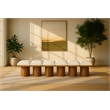 Meridian Furniture Pavilion Cream Boucle Fabric Bench