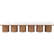 Meridian Furniture Pavilion Cream Boucle Fabric Bench