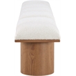 Meridian Furniture Pavilion Cream Boucle Fabric Bench