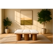 Meridian Furniture Pavilion Cream Boucle Fabric Bench
