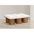 Meridian Furniture Pavilion Cream Boucle Fabric Bench