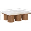 Meridian Furniture Pavilion Cream Boucle Fabric Bench