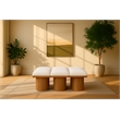 Meridian Furniture Pavilion Cream Boucle Fabric Bench