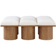 Meridian Furniture Pavilion Cream Boucle Fabric Bench