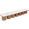 Meridian Furniture Pavilion Cream Boucle Fabric Bench