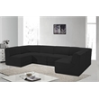 Meridian Furniture Ollie Black Boucle Fabric Modular Sectional