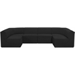 Meridian Furniture Ollie Black Boucle Fabric Modular Sectional