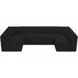 Meridian Furniture Ollie Black Boucle Fabric Modular Sectional