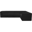 Meridian Furniture Ollie Black Boucle Fabric Modular Sectional