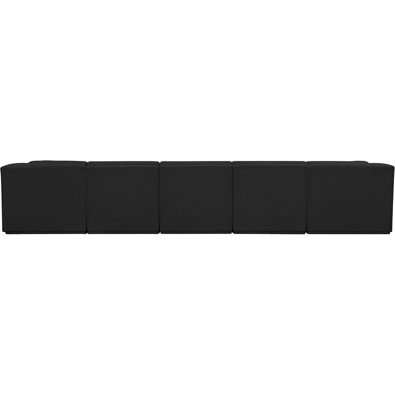 Meridian Furniture Ollie Black Boucle Fabric Modular Sectional