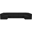 Meridian Furniture Ollie Black Boucle Fabric Modular Sectional