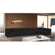 Meridian Furniture Ollie Black Boucle Fabric Modular Sectional