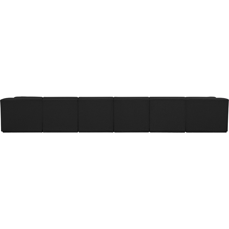 Meridian Furniture Ollie Black Boucle Fabric Modular Sectional