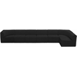 Meridian Furniture Ollie Black Boucle Fabric Modular Sectional