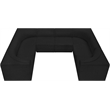 Meridian Furniture Ollie Black Boucle Fabric Modular Sectional