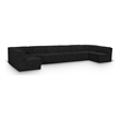 Meridian Furniture Ollie Black Boucle Fabric Modular Sectional