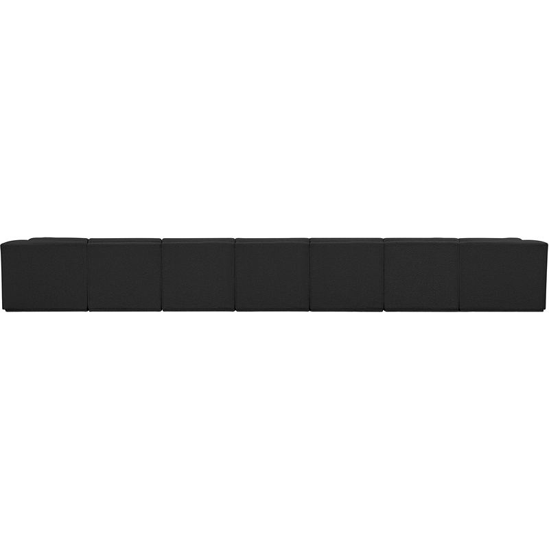 Meridian Furniture Ollie Black Boucle Fabric Modular Sectional