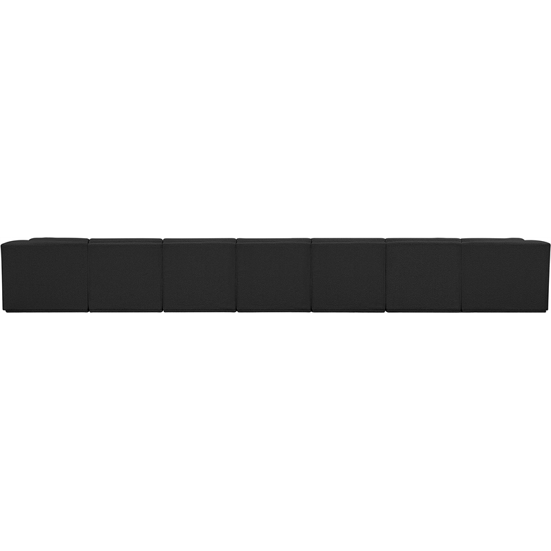 Meridian Furniture Ollie Black Boucle Fabric Modular Sectional