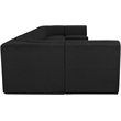 Meridian Furniture Ollie Black Boucle Fabric Modular Sectional
