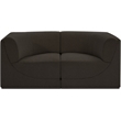 Meridian Furniture Ollie Brown Boucle Fabric Modular Sofa