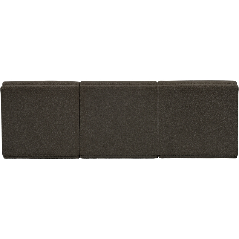 Meridian Furniture Ollie Brown Boucle Fabric Modular Sofa