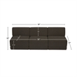 Meridian Furniture Ollie Brown Boucle Fabric Modular Sofa