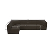Meridian Furniture Ollie Brown Boucle Fabric Modular Sectional