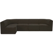 Meridian Furniture Ollie Brown Boucle Fabric Modular Sectional