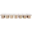 Meridian Furniture Pavilion Cream Boucle Fabric Bench