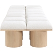 Meridian Furniture Pavilion Cream Boucle Fabric Bench