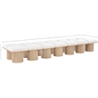 Meridian Furniture Pavilion Cream Boucle Fabric Bench